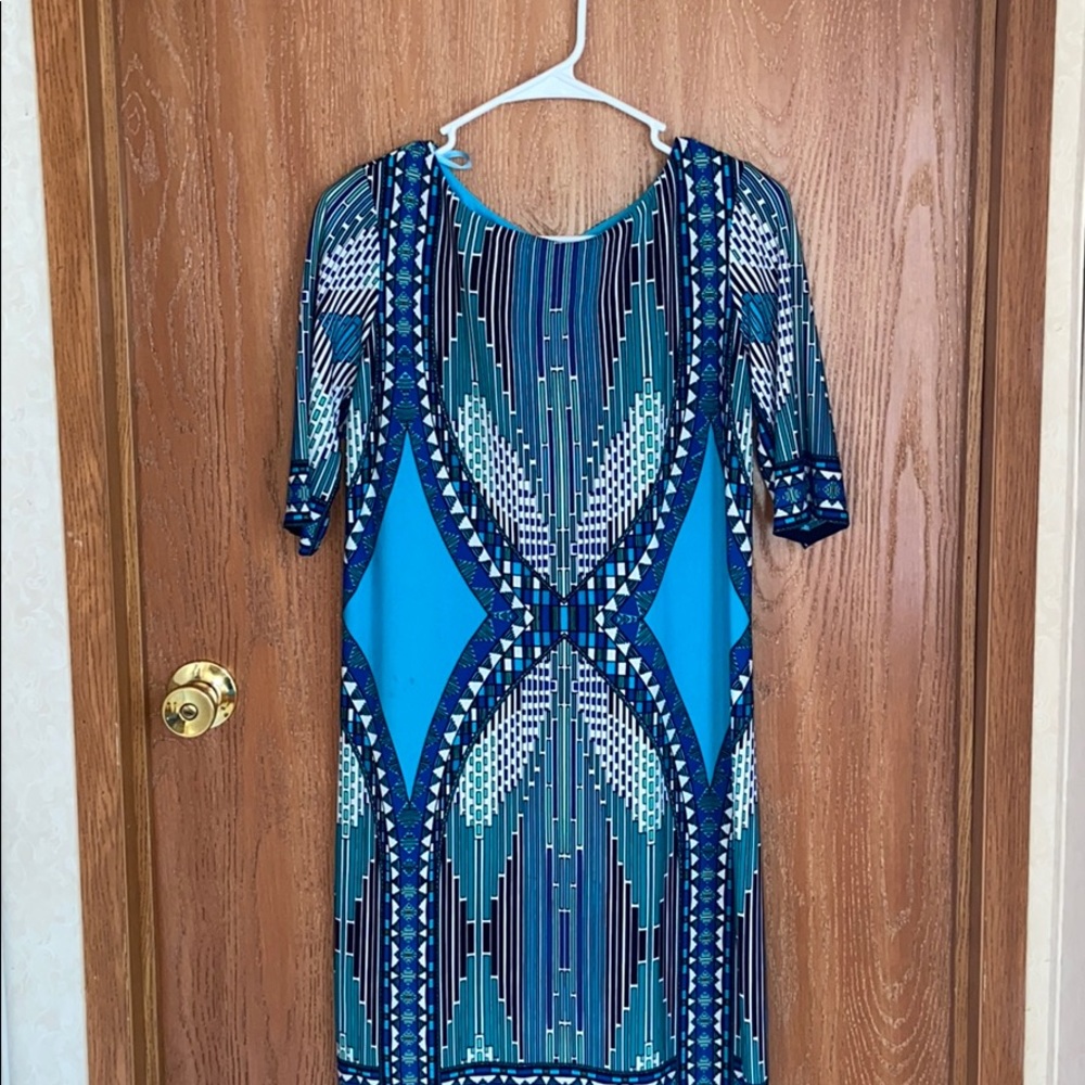 detailed blue dress